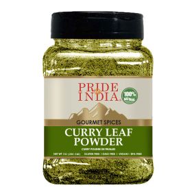 Pride Of India- Natural Curry Leaf Powder Ground - 7 oz (Half Pound) Resealable Pouch - Authentic Indian Spice Blend - Used in Soups, Stews, Chutneys