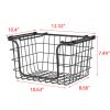 Oceanstar Stackable Metal Wire Storage Basket Set for Pantry, Countertop, Kitchen or Bathroom ‚Äì Black, Set of 3